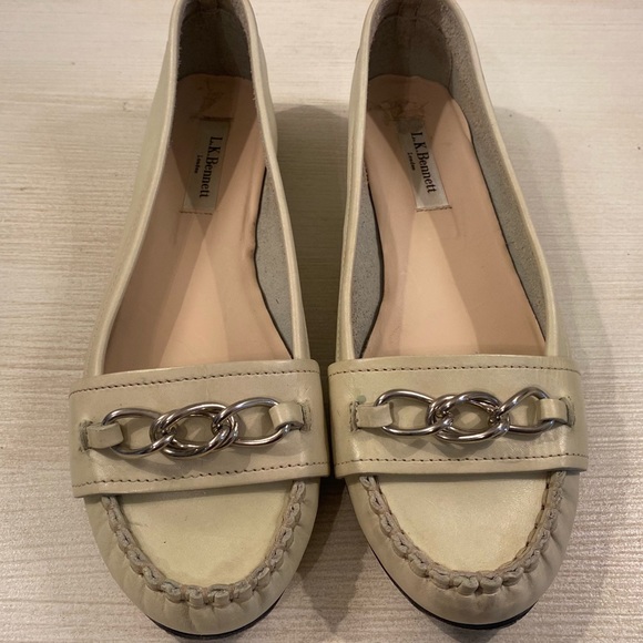 LK Bennett Shoes - LK Bennett Ivory Made in Italy Leather Loafer Shoes 🇮🇹 37 / 6.5